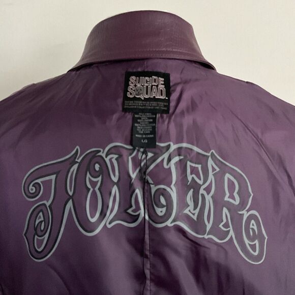Joker Suicide Squad Purple Jacket Trench Coat Men Cosplay Hot Topic Jared Leto L - Picture 4 of 10